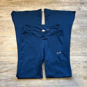 NIKE Teal Flare Pants Yoga Leggings Women's Medium Y2K Gym Athleisure